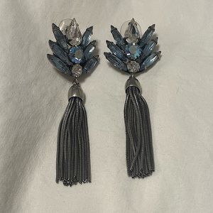 Nicole Romano Blue and Silver Earrings